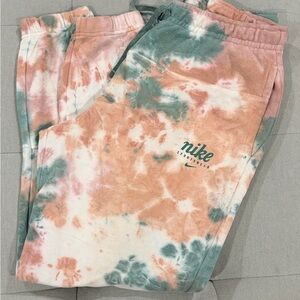 Nike Men’s Tie-Dye Sweatpants - Pink, Green, Cream